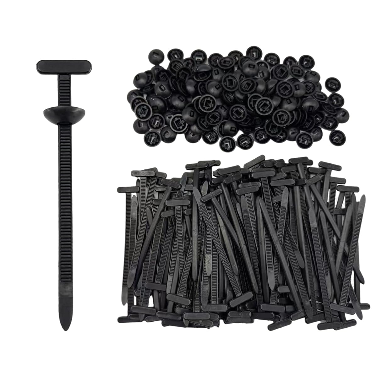 150Pcs Nylon Universal Cable Tie Buckle Ziplock Pro, Automotive Zipper Clips lock, Car Strap Style Zip Ties, Plastic Push Rivet Auto Body Parts Trim, Bumper Retainer Fender Liner Door Panel Fastener Review