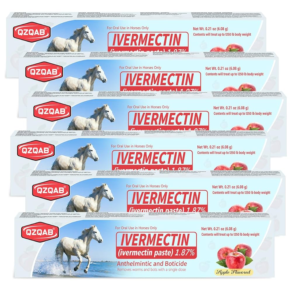 Ivermectin Equine Paste 1.87% – Apple Flavored Oral Dewormer for Horses, 6-Pack Review
