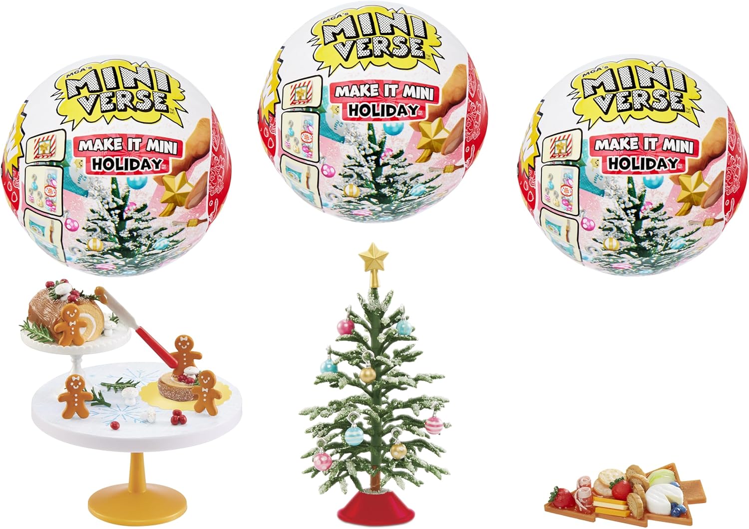 MGA's Miniverse Make It Mini Holiday 2025 (3 Pack), The Grinch Dr. Seuss, Mini Collectibles, Mystery Blind Packaging, Seasonal, DIY, Crafts, Resin Play, Replica Food, NOT Edible, Collectors, Gift, 8+ Review