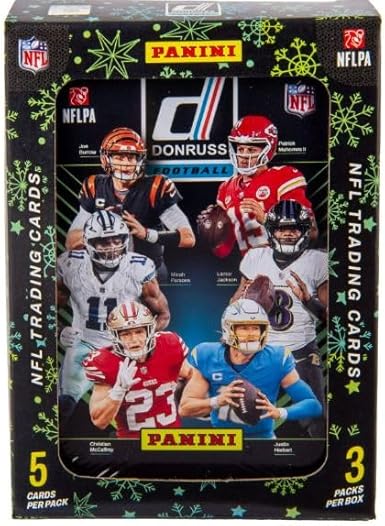 NEW 2025 Donruss Football Trading Card HOLIDAY TIN Review