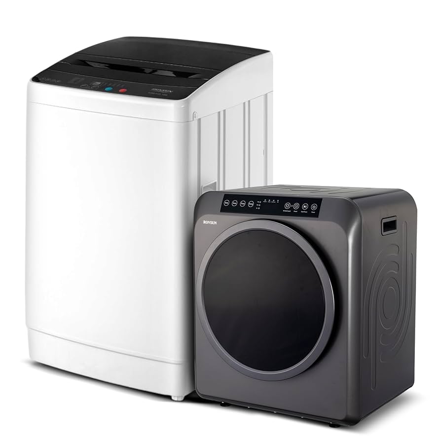 ROVSUN 3.5CuFt Clothes Dryer and 30LBS Full-Automatic Washing Machine Set, Compact Laundry Washer and Dryer Combo Set with Stainless Steel Inner Tub, for Apartment, Dorms, Home Review
