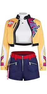 Rumi Costume Kids Girls Halloween Outfit Include Cropped Jacket,Tshirt,Shorts Review