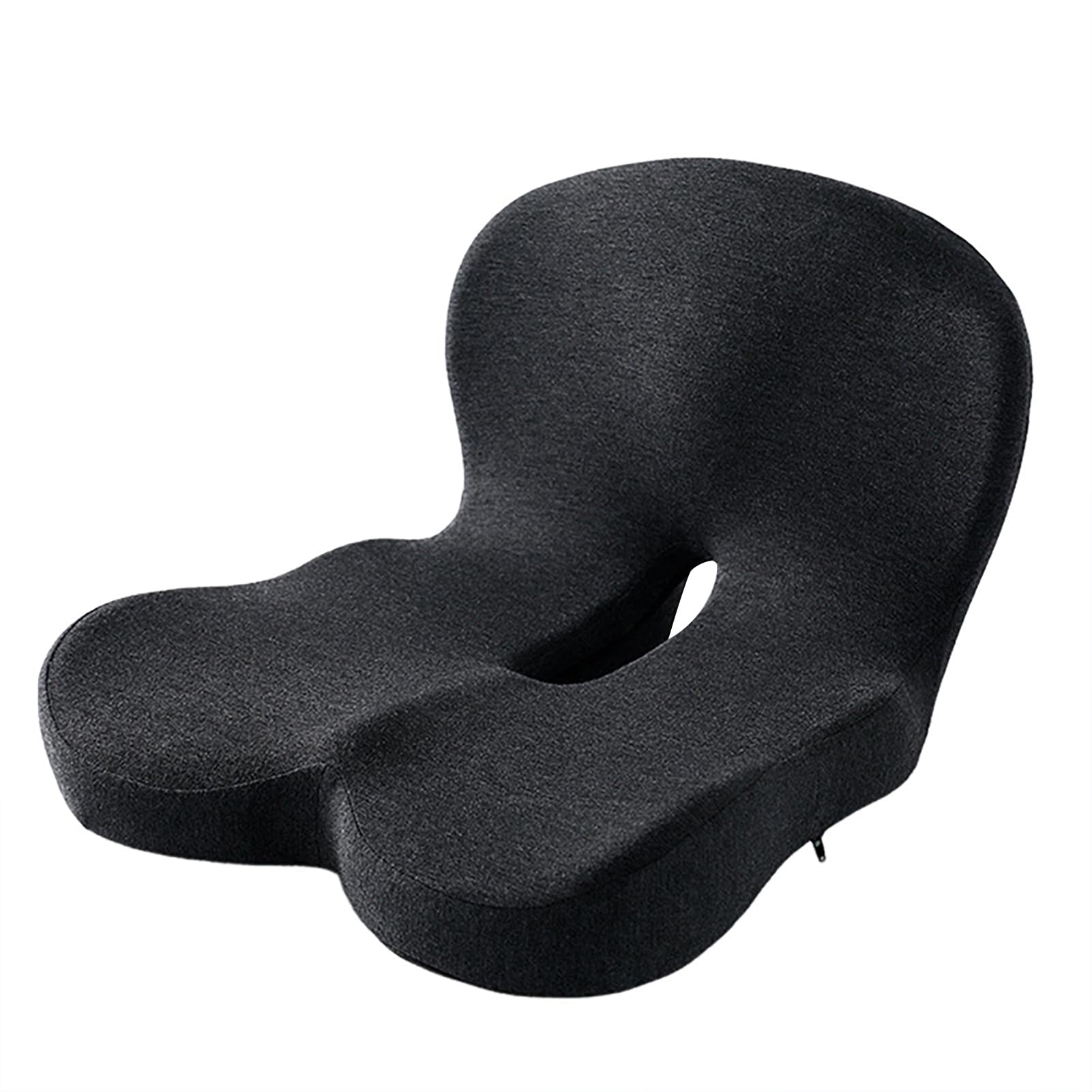Seat Cushion, Office Chair Seat Cushions for Office Chair with L-Shaped Ergonomic Design, Memory Foam Chair Cushion for Long Sitting Office Worker(Black Gray) Review