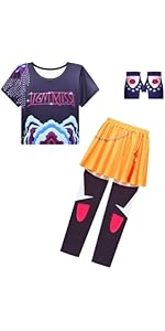 Stage Outfit Pop Singers Clothes Set Top and Pants and Gloves for 3-14 Years Review