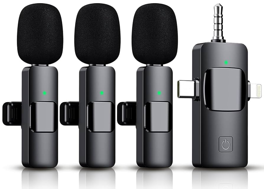 Three-in-One Wireless Lavalier Microphone,for iPhone, iPad, Android, Cameras, 12 Hour Ultra-Long Battery Life, Noise Reduction, Quick Connection, for Live Streaming, YouTube, TikTok Review